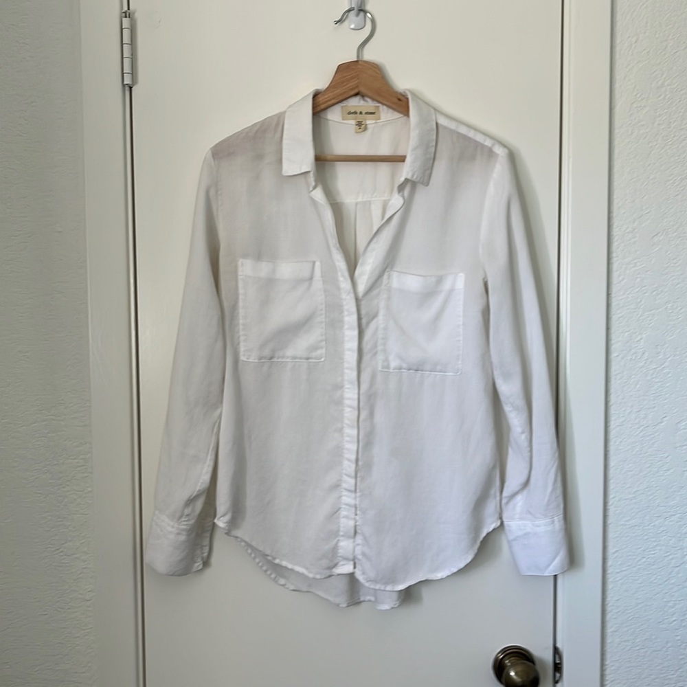 Anthropologie/Cloth & Stone White Button Down